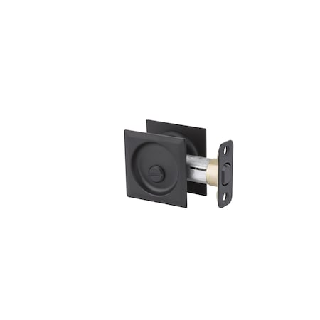 Kwikset Square Privacy Pocket Door Lock Matte Black Finish 335SQT-514